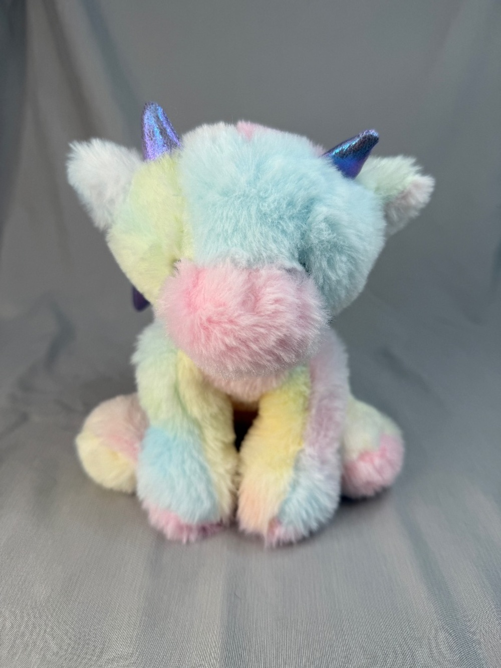 Apricot Lamb Colourful Dragon Plush 8”